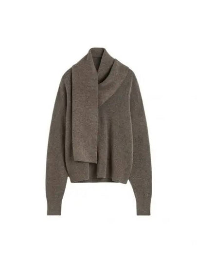 Draped Scarf Knit Top Truffle - TOTEME - BALAAN 2