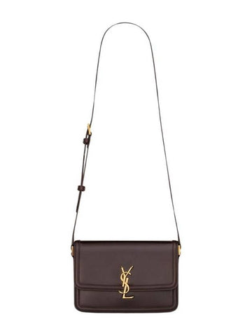 Solferino Medium Satchel Smooth Leather Cross Bag Dark Sweet Choco - SAINT LAURENT - BALAAN 1