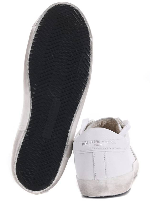 PLSX White Tab Canvas Low Top Sneakers - PHILIPPE MODEL - BALAAN 6