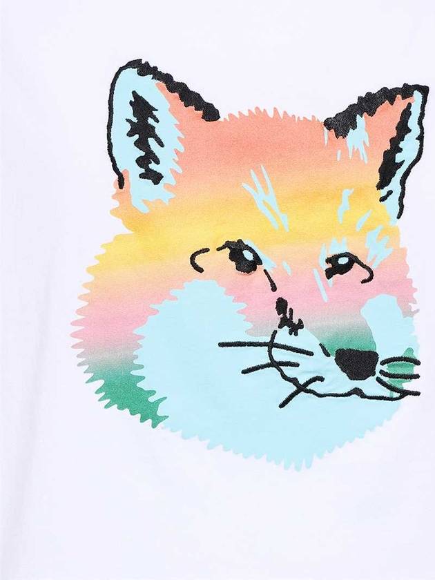 Vibrant Fox head Easy Short Sleeve T-Shirt White - MAISON KITSUNE - BALAAN 4