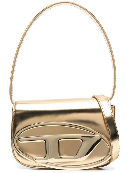 1DR Iconic Mirror Leather Shoulder Bag Gold - DIESEL - BALAAN.