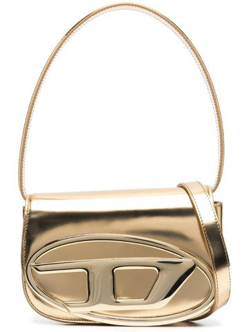 1DR Iconic Mirror Leather Shoulder Bag Gold - DIESEL - BALAAN 1