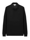 Stretch Cotton Long Sleeve Polo Shirt Black - LACOSTE - BALAAN 1