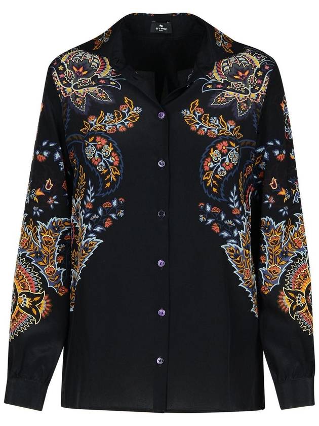 Etro Black Silk Shirt - ETRO - BALAAN 1