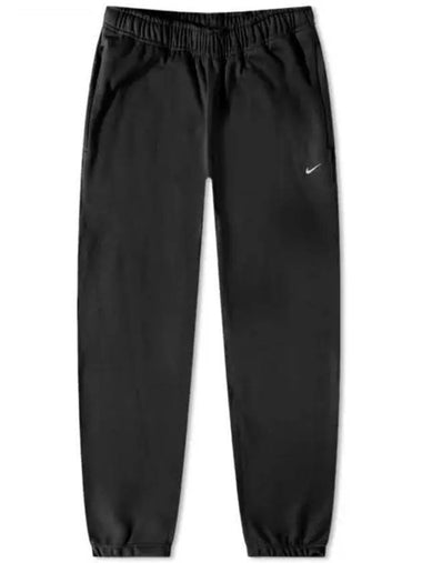 Men's Solo Swoosh Fleece Track Pants Black - NIKE - BALAAN 1