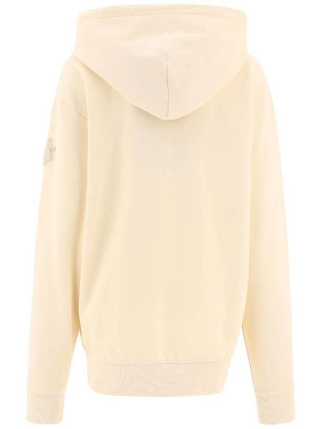 Flower Fleece Jersey Hoodie Beige - MONCLER - BALAAN 5