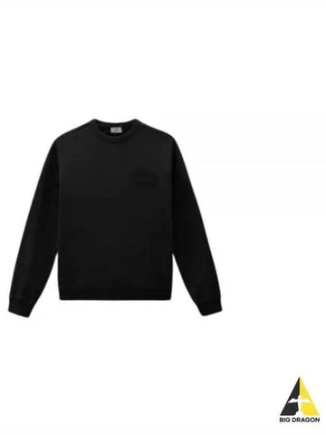 Crewneck Sweatshirt in Pure Cotton CFWOSW0216MRUT3290 100 Logo - WOOLRICH - BALAAN 1