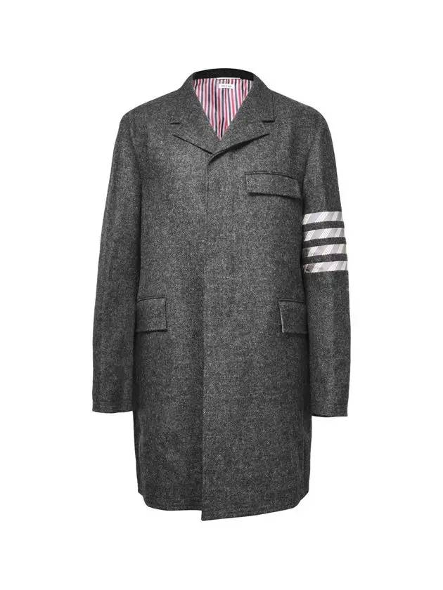 Men's 4 Bar Chestfield Classic Single Coat Grey - THOM BROWNE - BALAAN 3