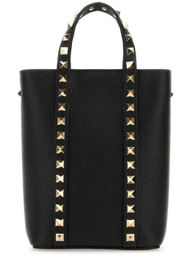 Rockstud Tote Bag Black - VALENTINO - BALAAN 1