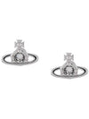 Nano Solitaire Earrings Silver - VIVIENNE WESTWOOD - BALAAN.