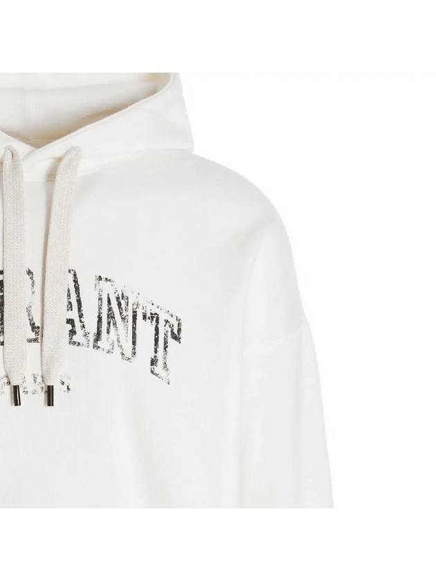 Miley Logo Print Hoodie White - ISABEL MARANT - BALAAN 5