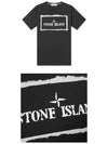 Stencil One Logo Short Sleeve T-Shirt Black - STONE ISLAND - BALAAN 5