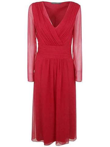 Alberta Ferretti Long Sleeve Elegant Dress Clothing - ALBERTA FERRETTI - BALAAN 1