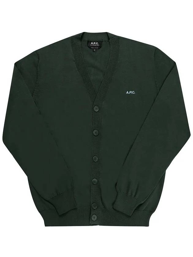 Men's New Joseph V Neck Cardigan Military Kaki - A.P.C. - BALAAN 5