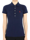 Women's Julie Embroidered Logo Short Sleeve Polo Shirt Navy - POLO RALPH LAUREN - BALAAN 3