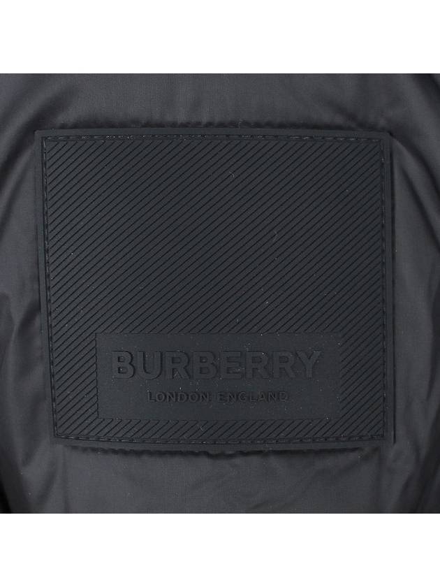 Logo Patch Hooded Down Padding Black - BURBERRY - BALAAN 11