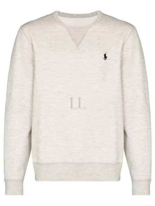 Embroidered Logo Basic Crew Neck Sweatshirt Grey Melange - POLO RALPH LAUREN - BALAAN 2