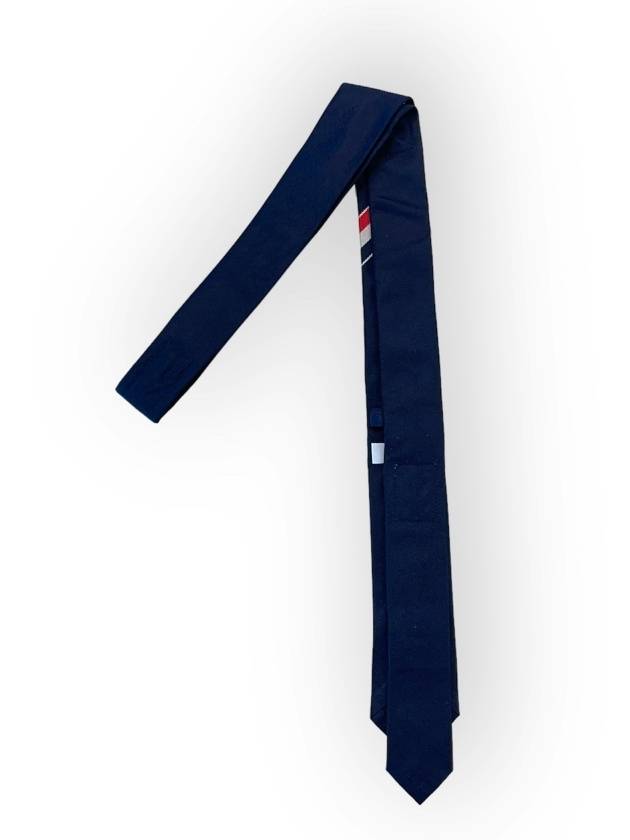 Grosgrain Stripe Classic Tie Navy - THOM BROWNE - BALAAN 3