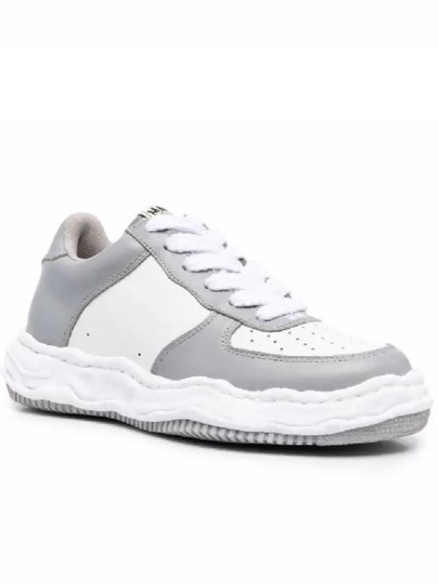 23FW Wayne OG Sole Leather Low Sneakers A08FW706 GRY WHT - MIHARA YASUHIRO - BALAAN 2