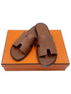 Izmir Leather Slippers Gold - HERMES - BALAAN 2