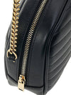 Lou Gold Mini Leather Cross Bag Black - SAINT LAURENT - BALAAN 8