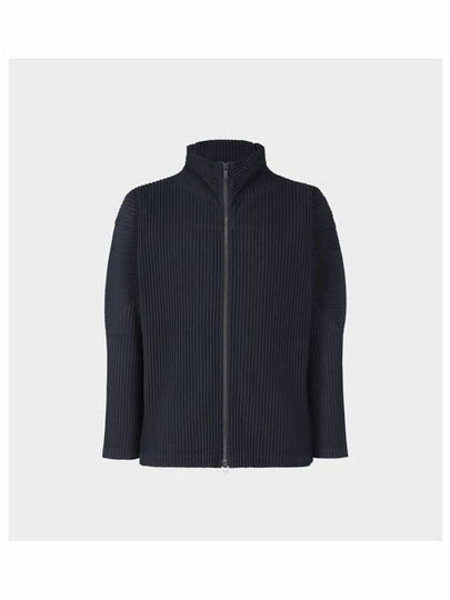 Pleats Zip-Up Cardigan Navy - ISSEY MIYAKE - BALAAN 2