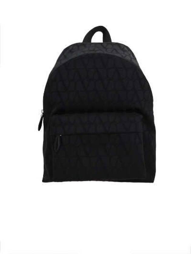 V Logo Backpack Black - VALENTINO - BALAAN 2