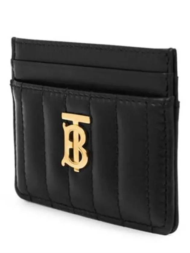 Quilted Leather Lola Card Case Black Light Gold - BURBERRY - BALAAN 3