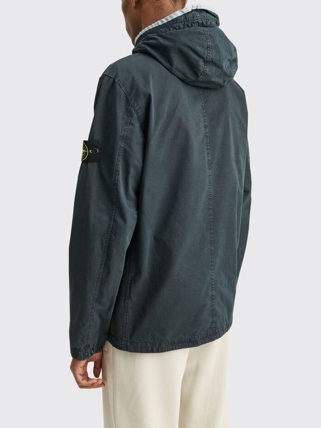 Stone Island Logo Patch Cotton Hooded Overshirt Jumper Jacket 7615122WN V0165 - STONE ISLAND - BALAAN 4