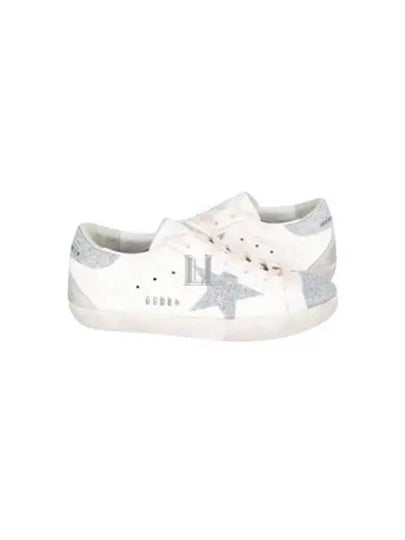 Superstar Glitter Low Top Sneakers Silver White - GOLDEN GOOSE - BALAAN 2