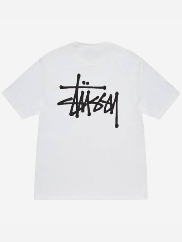 Basic Short Sleeve T-Shirt White - STUSSY - BALAAN 3