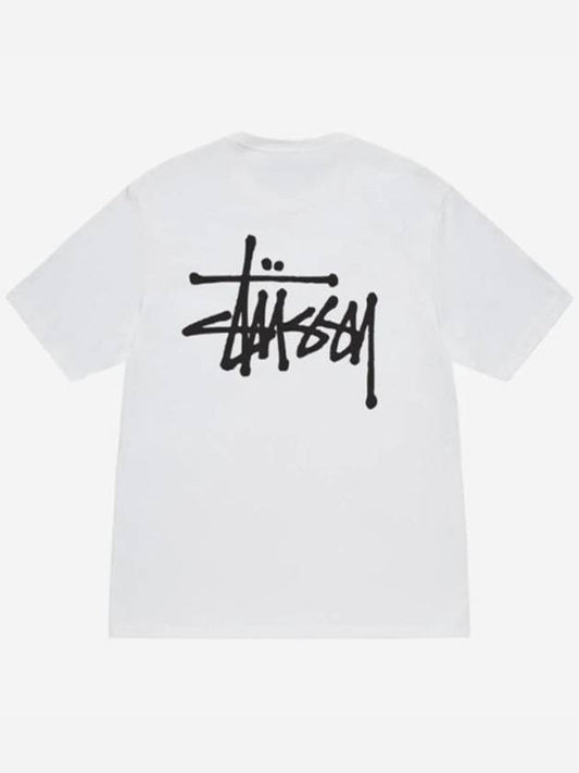 Basic Short Sleeve T-Shirt White - STUSSY - BALAAN 2