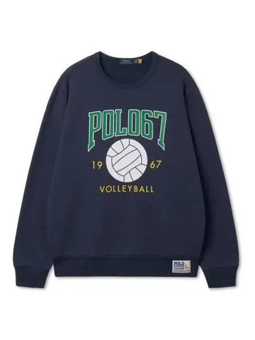 Fleece graphic sweatshirt navy - POLO RALPH LAUREN - BALAAN 1