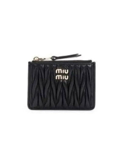 Matelasse Nappa Leather Card Wallet Black - MIU MIU - BALAAN 2