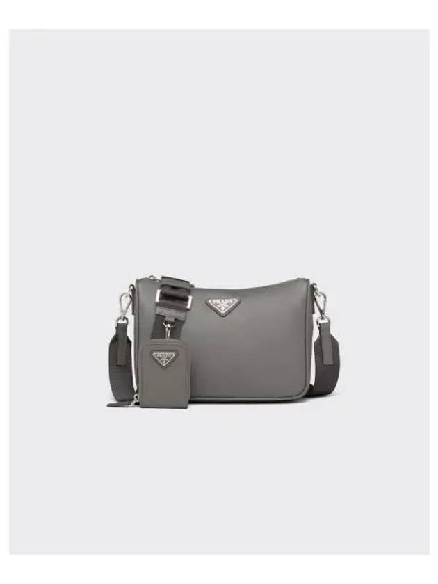 Saffiano Leather Shoulder Bag Marble Grey - PRADA - BALAAN 2