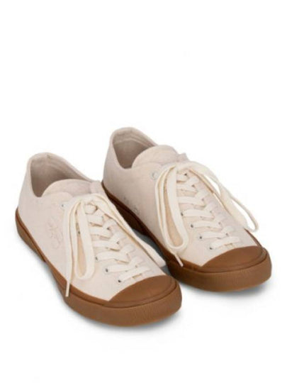 Egret Logo Low Top Sneakers Ivory - GANNI - BALAAN 2