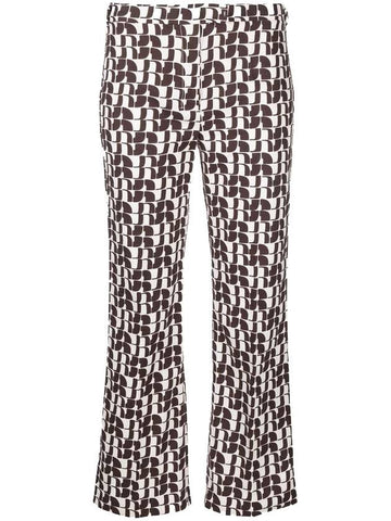 Efeso Crop Straight Pants Brown - MAX MARA - BALAAN 1