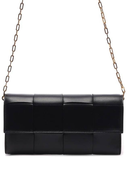 Intrecciato Chain Shoulder Bag Black - BOTTEGA VENETA - BALAAN 2