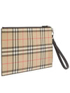 Vintage Check Clutch Bag Beige - BURBERRY - BALAAN 5