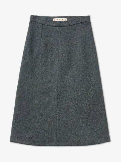 Wool A-Line Skirt Iris - MARNI - BALAAN 2