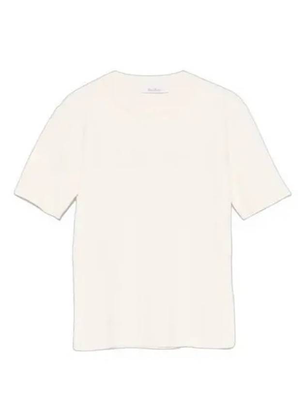 Segale Crew Neck Short Sleeve T-Shirt Natural - MAX MARA - BALAAN 2