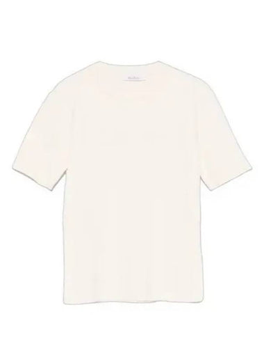 Segale Crew Neck Short Sleeve T-Shirt Natural - MAX MARA - BALAAN 1