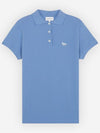 Baby Fox Patch Regular Polo Shirt Blue - MAISON KITSUNE - BALAAN 2