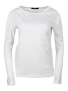 Lightweight Cotton Jersey Long Sleeve T-Shirt  White - FABIANA FILIPPI - BALAAN 1