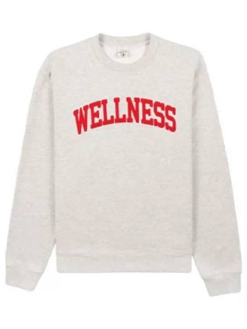 Wellness Ivy Boucle Crew Neck Gray Sweatshirt - SPORTY & RICH - BALAAN 1