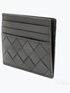 Intrecciato Leather Card Wallet Light Grey - BOTTEGA VENETA - BALAAN 2