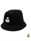 Hailey Embroidered Logo Bucket Hat Black - ISABEL MARANT - BALAAN 2