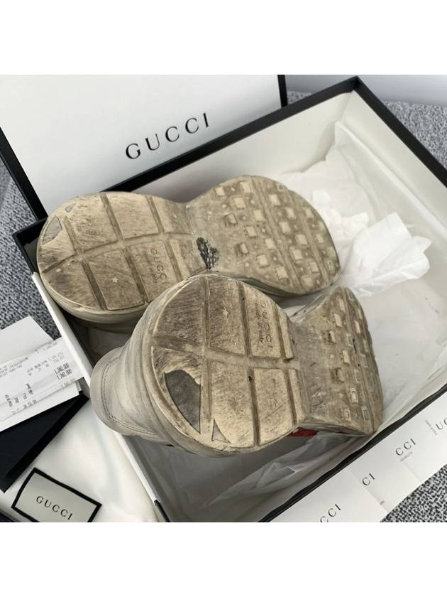 Lip logo dirty rhyton sneakers size 8 5 - GUCCI - BALAAN 5