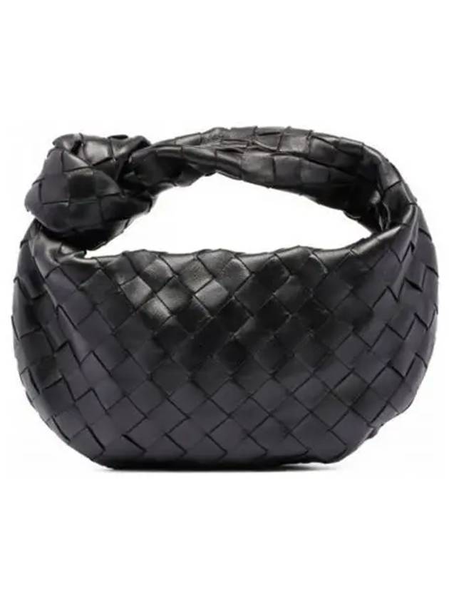 Jodie Intrecciato Small Tote Bag Black - BOTTEGA VENETA - BALAAN 2