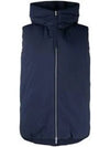 Zipper Hooded Oversized Down Vest Navy - JIL SANDER - BALAAN 2